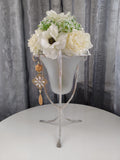 Ikebana + Váza 50×26 cm – Matné sklo, kov | Steampunk, Vintage | Nika's Home
