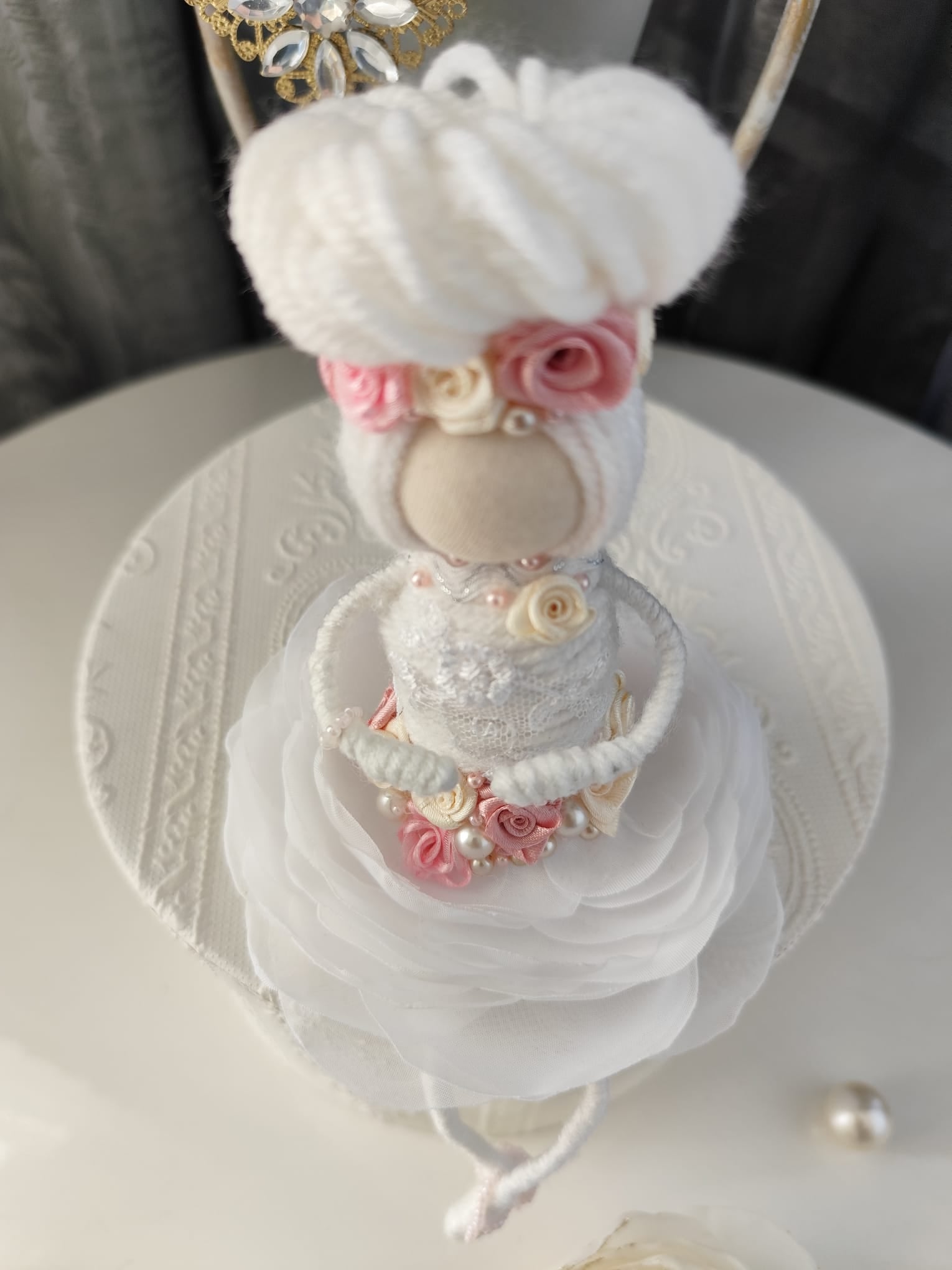 Nikaska Flower Doll Pink – Ručně vyrobená panenka | 27 cm | Nika's Home