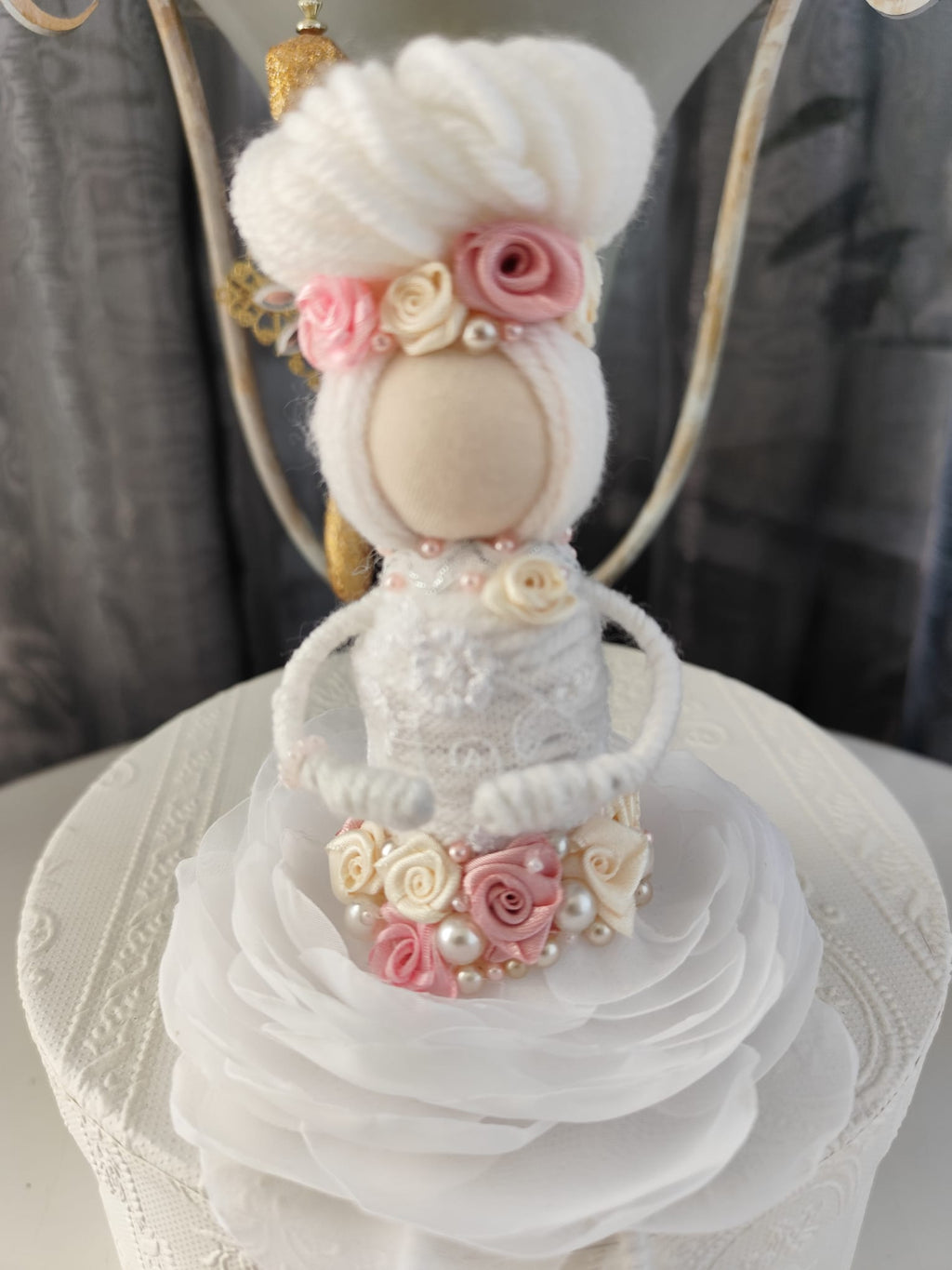 Nikaska Flower Doll Pink – Ručně vyrobená panenka | 27 cm | Nika's Home