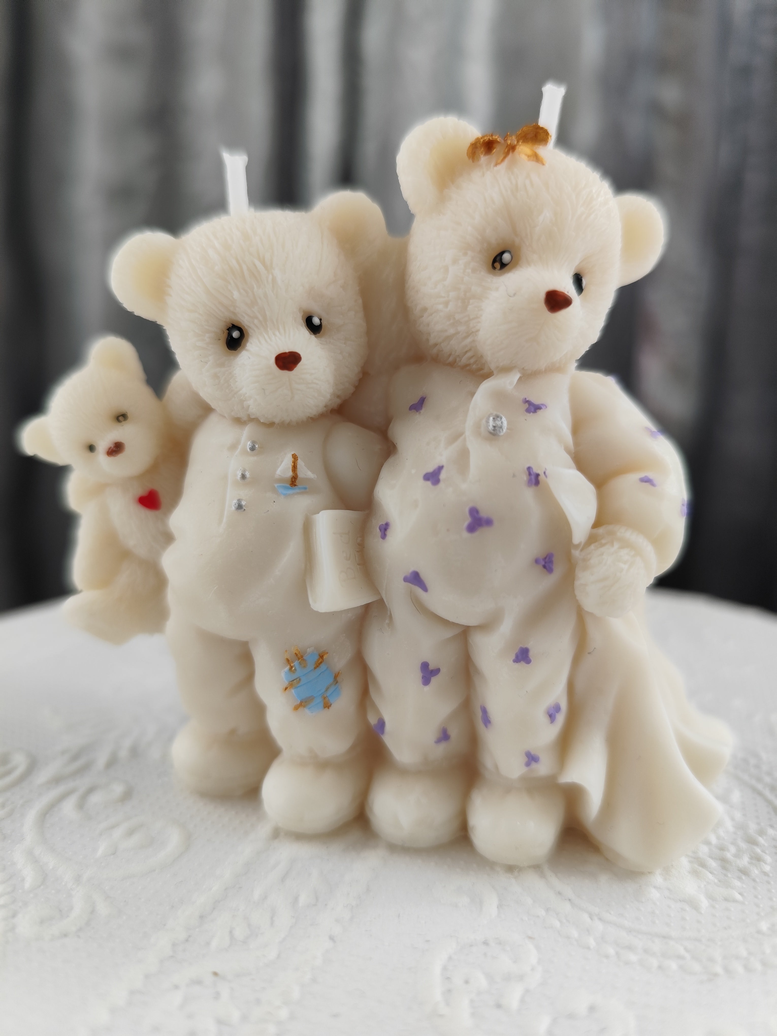 Candle Bear Family NH - Sójové svíčky, sada 6 ks | Nika's Home