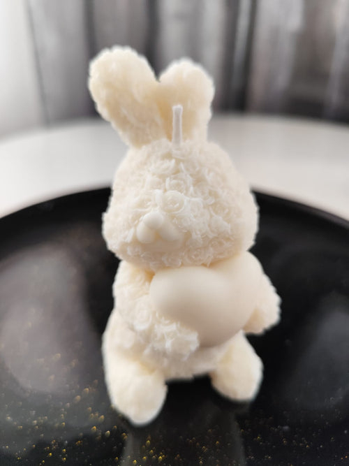 Candle Bunny Rose, Teddy Rose NH - Sójové svíčky, sada 2 ks | Nika's Home
