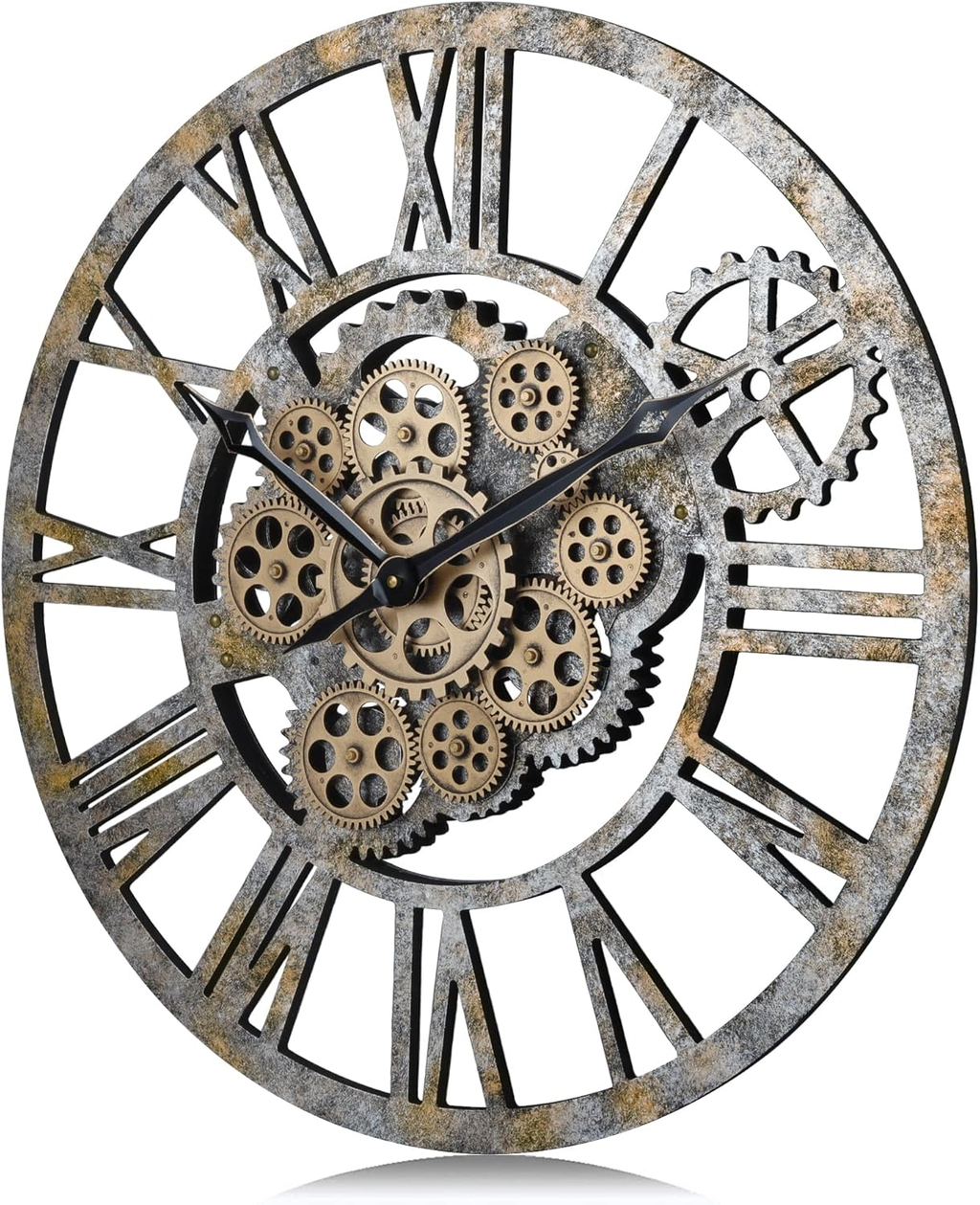 Nástěnné hodiny Steampunk – Stáro-zlaté 58 cm | Vintage Industrial | Nika's Home