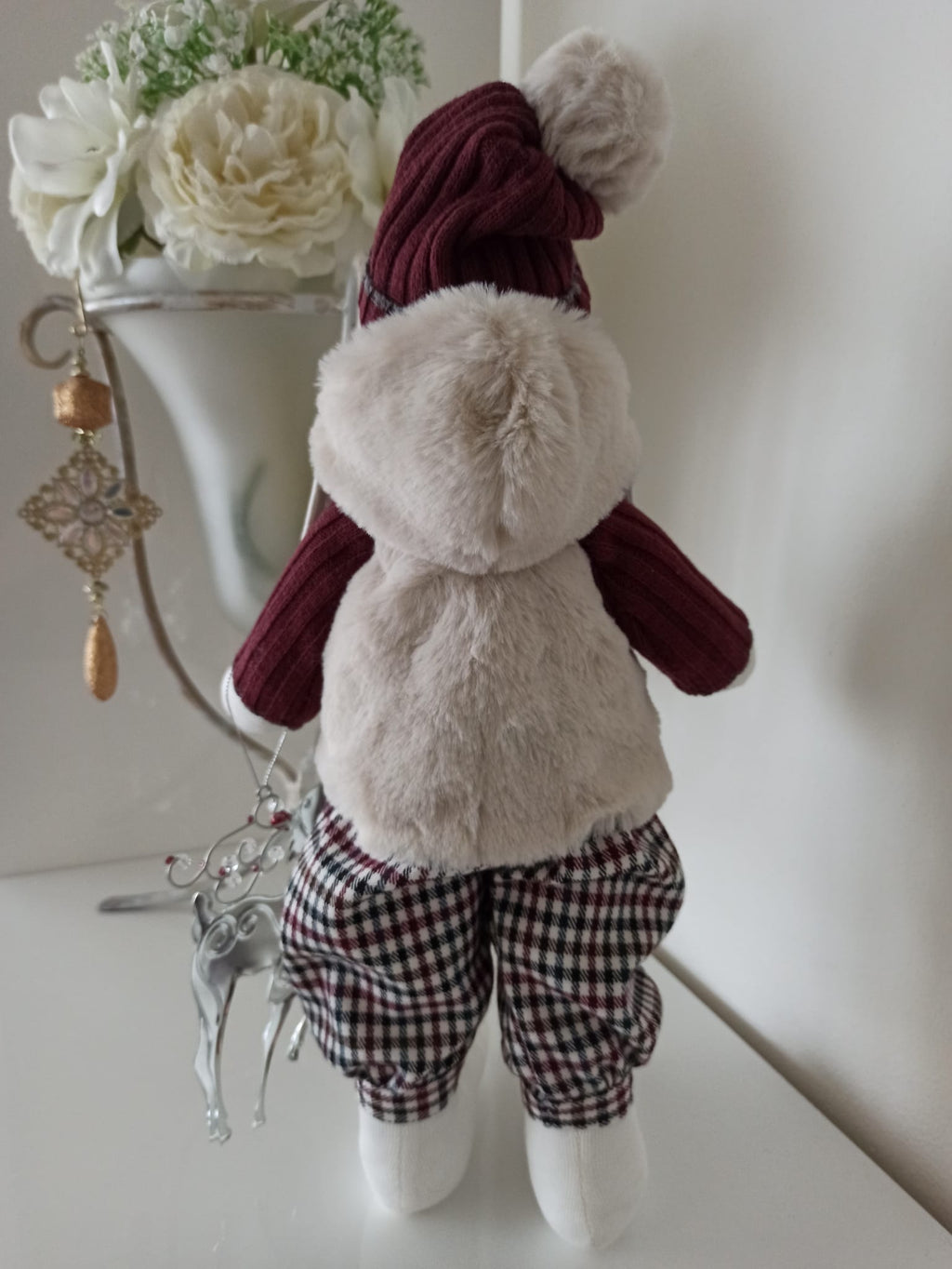 Nikaska Rabbit Bordo – Sada | Dekorativní Panenka 39 cm | Nika's Home