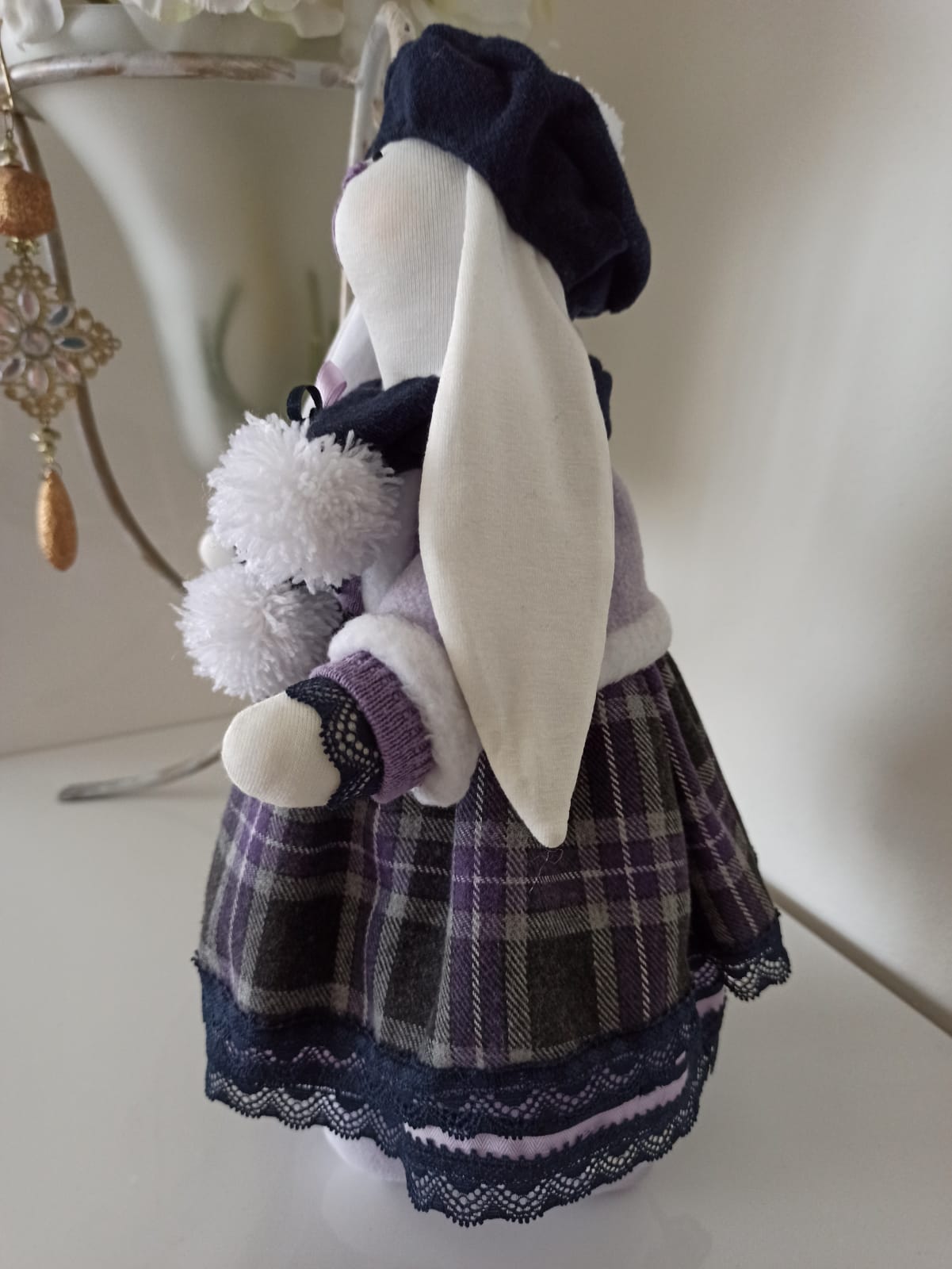 Nikaska Rabbit Purple – Sada | Fialová Dekorativní Panenka 35 cm | Nika's Home