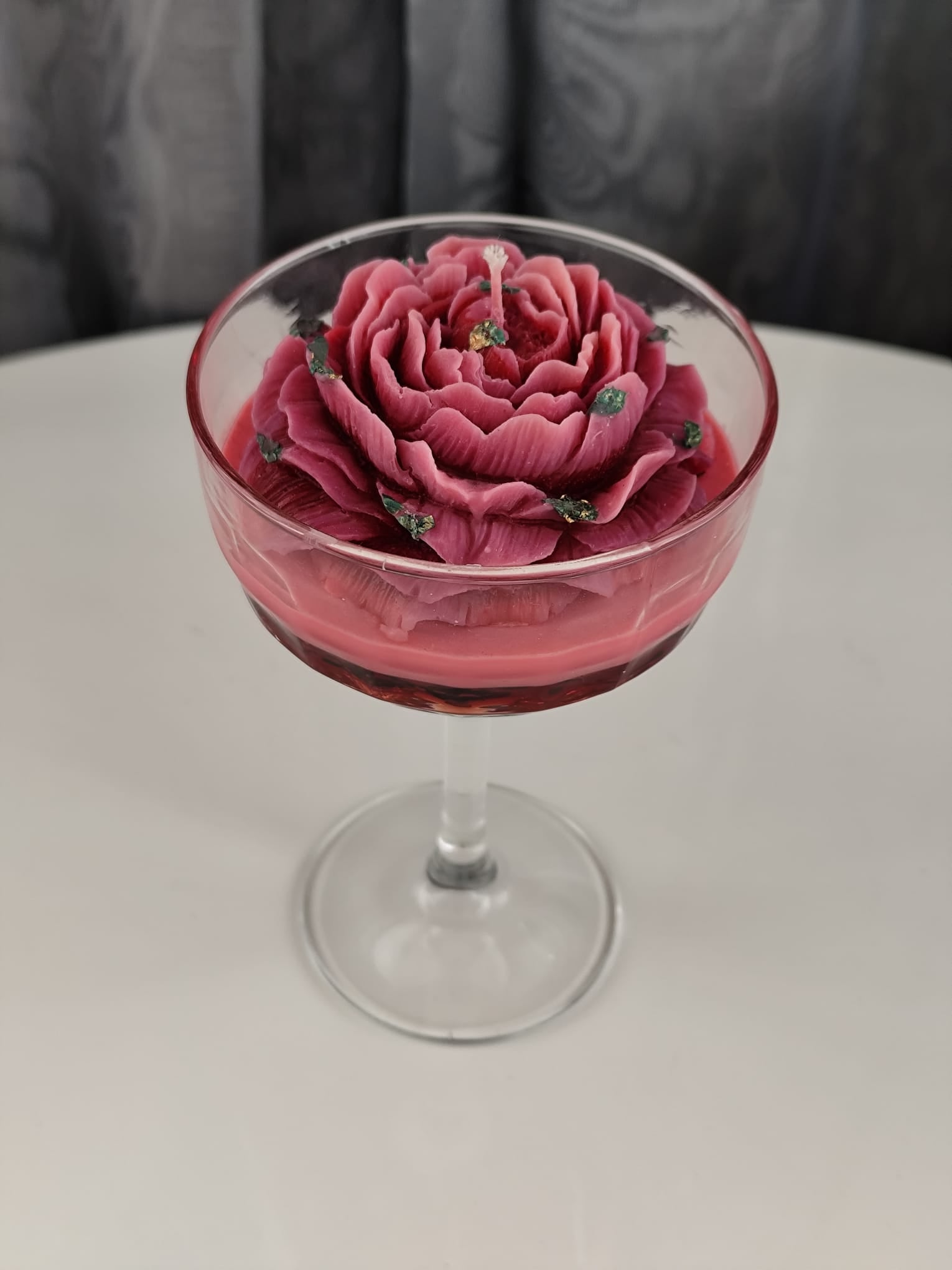 Luxury Flower Red NH – Sójové, gelové svíčky | Nika's Home